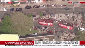 Champions League: Liverpool parade on open top bus in 2019