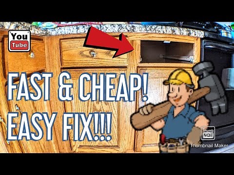 HOW TO FIX BROKEN DRAWER FRONT FACE [ PARTICLE BOARD ] DIY | CHEAP | FAST and EASY REPAIR | NO CUTS