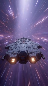 From 2579 onward, ships entering hyperspace no longer vanished into darkness. Powered by the new antimatter reactors, they plunged into a quantum tunnel of shifting violet and amethyst light, where space folded, time stretched, and reality itself seemed to breathe. Hulls trembled as physics surrendered, and crews watched impossible colors race along the ship like living energy. This was hyperspace—not emptiness, but a roaring corridor of power and danger. Every journey through that luminous abys