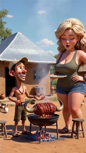 "When your American wife requests BBQ but you’re a village hunter 😂🔥
