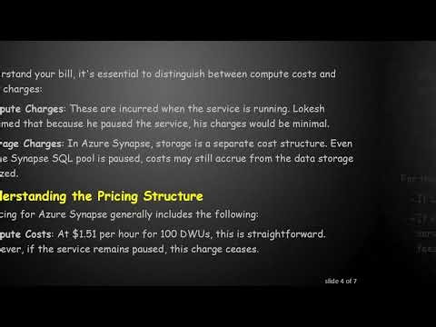 Understanding the Azure Synapse Billing Model for Individuals