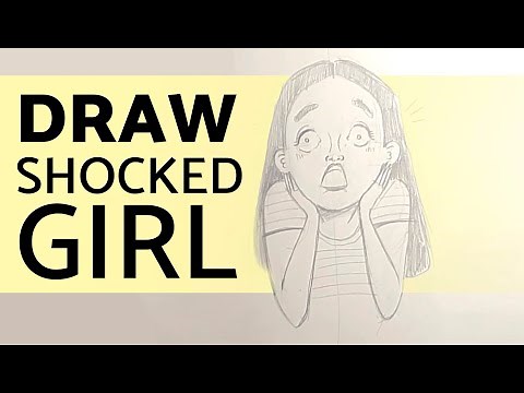 How to Draw a Surprised Girl 😲 Shocked Expression