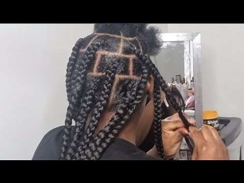 Easy DIY Jumbo knotless Box Braids Tutorial | Beginner Friendly
