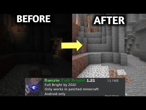 Best Night Vision Pack for MCPE! See Everything in the Dark 🔥