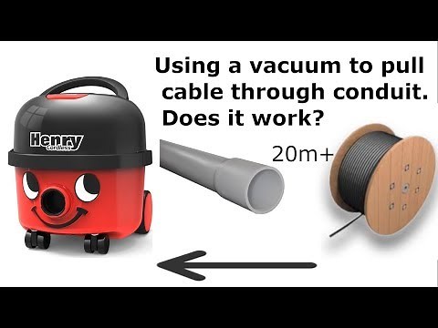 Using a vacuum to pull cable through conduit. Does it work?