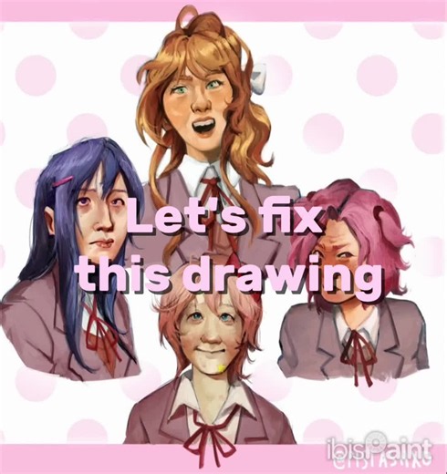 Doki Doki Literature Club redraw: Natsuki & Monika art update