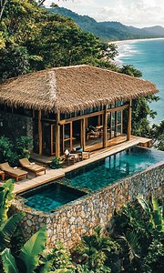 2.9K views · 53 reactions | Tropical paradise villa with pool and breathtaking coastline views. | Tiny Home Models | Facebook