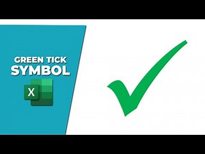 How to add green tick symbol in excel