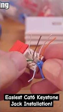 EASIEST CAT6 JACK WIRING INSTALL! #homenetwork #cat6cable #ethernetcable #cat6