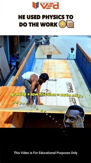 He Didn’t Lift It… He Used Physics Instead 😳📦 #shorts #viral