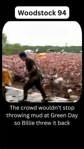 The crowd went crazy at the Green Day Woodstock 94 performance
