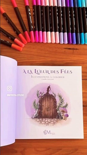 Livre de Coloriage art-thérapie « à la lueur des fées » 🧚🏻 #art #drawing #coloriage #fairy