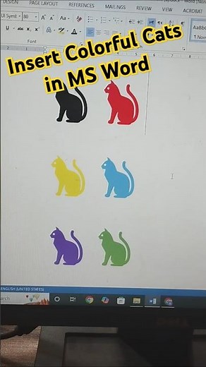 Insert Colorful Cat 🐈 Symbol in MS Word | Unicode Trick #shorts #wordtips #msword