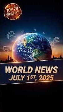 Top 28 World News Evening Highlights for July 1st, 2025!