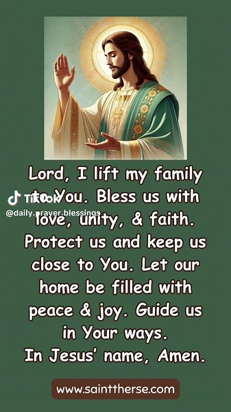 ✨🙏 Prayer for Family Blessings 🙏✨ #powerfulprayer #prayer #dailyprayer #prayerforfamily #familyprayer #familyblessings #godisgood #godisgoodallthetime #withgodallthingsarepossible #dearlord #jesus #jesuslovesyou #jesussaves #jesusismylife #jesusismysavior #thankyoulord #thankyoujesus #thankyougod #trustgod #trend #trustgodforeverything🙏🏻💯 #trustgodstiming #trustgodalways #christiantiktok #dearlord #dearjes #heavenlyfather