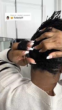 Updo Tutorial | Fine Hair Microlocs #naturalhair