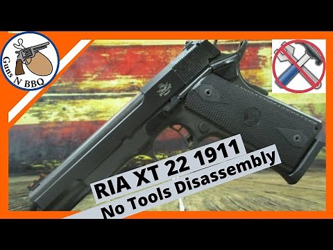 How to Disassemble a Rock Island Armory XT-22 1911 with NO TOOLS! For Cleaning Pt. 1