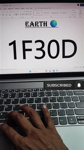 🔥How to create earth symbol in Ms word #windows11 #viralshort #likeandsubscribe