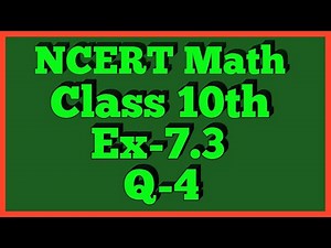 Ex-7.3 Q-4 | Chapter 7 | NCERT | Class 10th Math