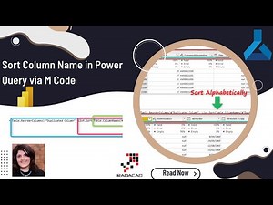 Sort Column Name in Power Query via M Code