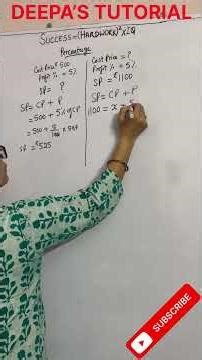 CP and SP l Percent l Comparing Quantities l Class 7 l Class 8 #profitloss #costprice #sellingprice