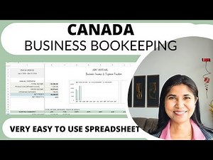 Canada Business Bookkeeping Spreadsheet 2 Sales Taxes GST PST QST Income Expense Profit Loss Tracker