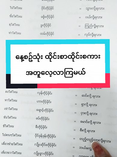 ထိုင်းစာထိုင်းစကားအတူလေ့လာကြမယ်#เทรนด์วันนี้້ #ထိုင်းစကားလေ့လာကြမယ် #ထိုင်းစာ #learnthai💚 #ထိုင်းစာအွန်လိုင်းသင်တန်း #ထိုင်းမြန်မာဘာသာပြန် #နန်းမွေ #ထိုင်းစာ၊ထိုင်းစကား #ထိုင်းစကား #ထိုင်းစာအခြေခံ #ထိုင်းစကားပြောစာအုပ် #ထိုင်းမြန်မာစကားပြောစာအုပ် #ထိုင်းစာထိုင်းစကားလေ့လာကြမယ် #JKMmarketingshop