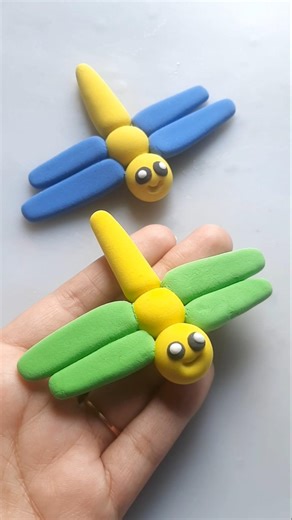 DIY idea 🔔 How to make easily grasshopper with Super clay #trend​ #clay​ #music​ #funny​ #clay​