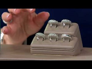 JAI Sterling Silver Carved Signature Textured Band Ring on QVC