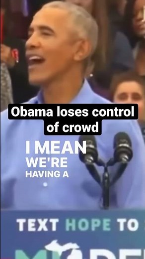 Crowd chants FJB while Obama is trying to speak 😮 #shorts #obama #fjb #election2022 #news