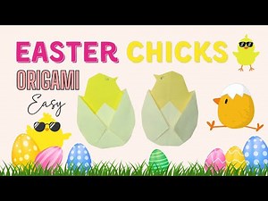 Easy Origami Easter Chicks in an Egg | Cute Paper Chicks Tutorial | Easter Paper Craft