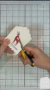 Stamped & Layered Tag Card for Christmas ❤️