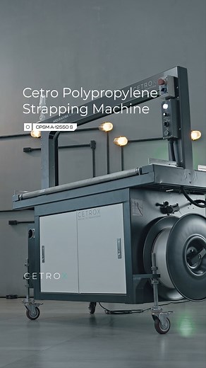 Automate your packaging line with maximum precision! The Polypropylene Strapping Machine CPSM A-12550 S delivers speed, safety, and flawless strapping for any operation. 👉 Discover more at cetromachines.com | Cetro Machines