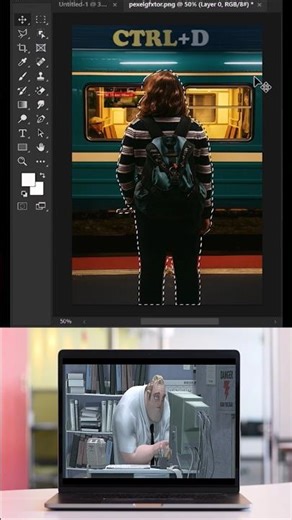 How to turn Any static Train into motion easily using Photoshop