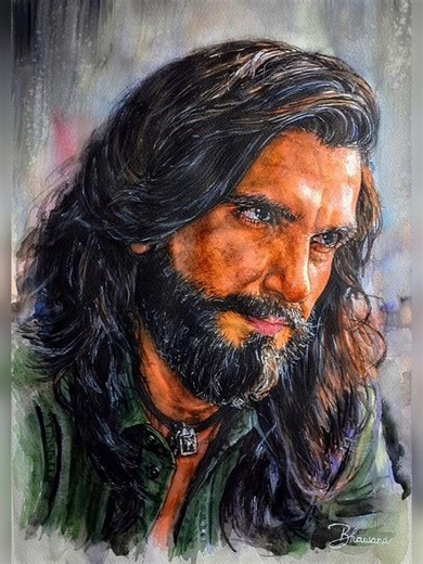Dhurandhar 2 Drawing / Ranveer Singh Drawing Watercolour | #dhurandhar2 #art #artistbhawanachaudhary