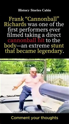 First Man Ever Filmed Taking a Cannonball Hit