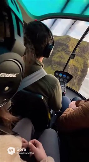 Helicopter Shakes Near Cliff Edge