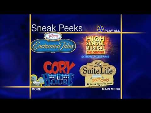 Sneak Peeks Menu Disney (2004-2008)