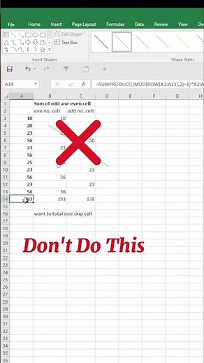 Calculation of Sum of Alternate Cells (Odd and Even Positions) in excel