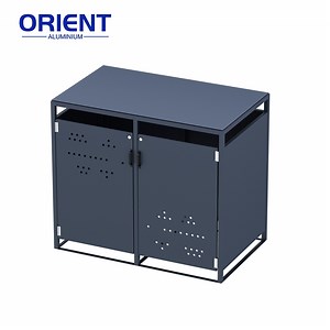 [Hot Item] Weatherproof Metal Trash Can Storage Shed for Trash Can