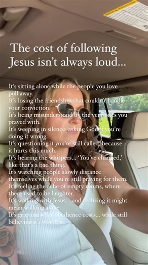 Krista Thomas on Instagram: "It’s easy to assume someone’s strong because they’re still showing up. But obedience can be quiet. Lonely. Misunderstood. If you’ve ever sat in the aftermath of a hard “yes” to God… You’re not weak. You’re not wrong. You’re just walking the narrow road. And it’s okay to grieve what it’s cost you. Even Jesus wept. #StillIChooseHim #ObedienceHurtsSometimes #JesusIsWorthIt #QuietFaith #SetApartNotAlone"