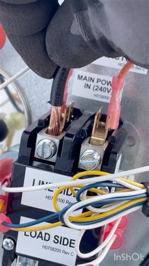 Pool heater hard wiring #journeyman #electricaltrade #electrician