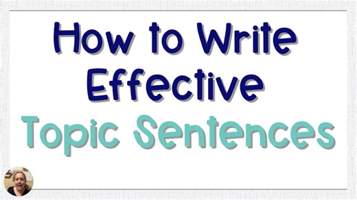 How to write effective topic sentence