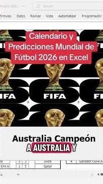 2026 FIFA World Cup Calendar and Prediction in Excel #WorldCup #Football #excelformulas