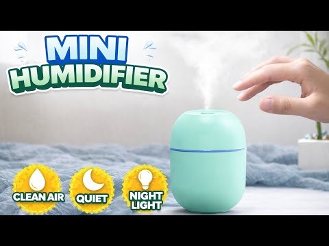 Mini Humidifier for Home & Office 😍 | Quiet, Night Light & Clean Air | Best Budget Gadget