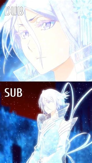 Bleach TYBW Rukia Bankai Sub Vs Dub #bleach #ichigo #bleachdub #tybw #rukia #bankai
