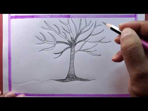 How To Draw Tree Silhouette Easy/Tree Drawing