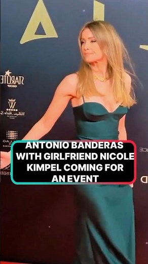 Antonio Banderas with Girlfriend Nicole Kimpel coming for an Event 😍♥️ #antoniobanderas