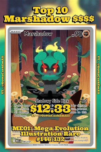 Top 10 RAREST Marshadow Pokémon Cards EVER 👻 #pokemon #pokemontcg #pokemoncards #pokémon #top10 #tcg
