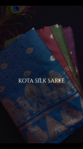Kota Silk Saree - made to be felt, not just worn #KotaSilkEdit #vatsalaclothing